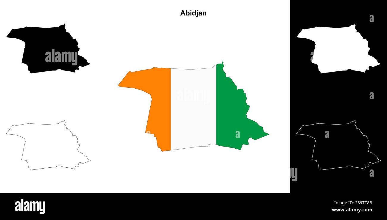 Blank abidjan map hi-res stock photography and images - Alamy