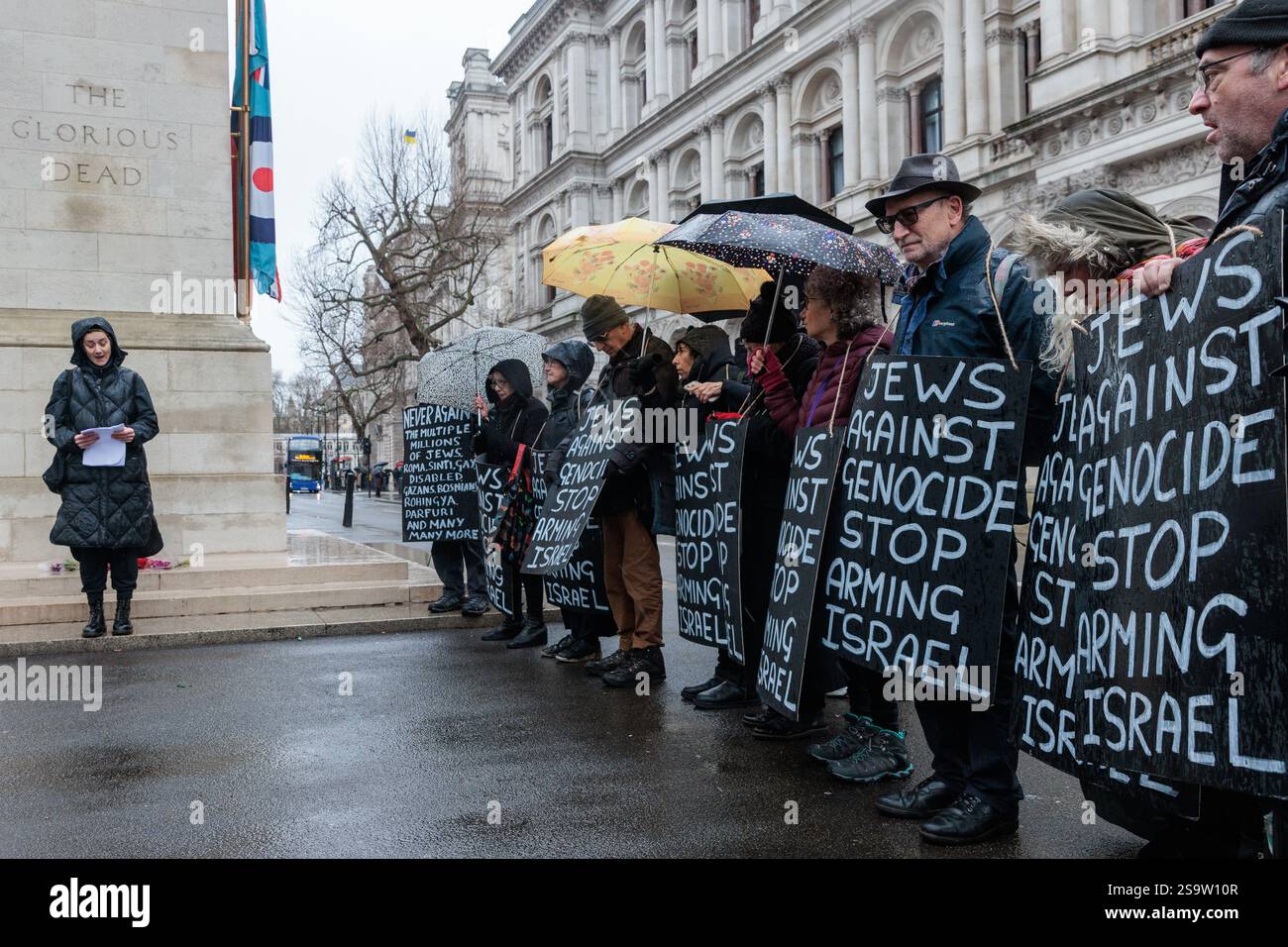 Recent Genocide London, UK. 27th January, 2025. Supporters of Jews Against Genocide ...