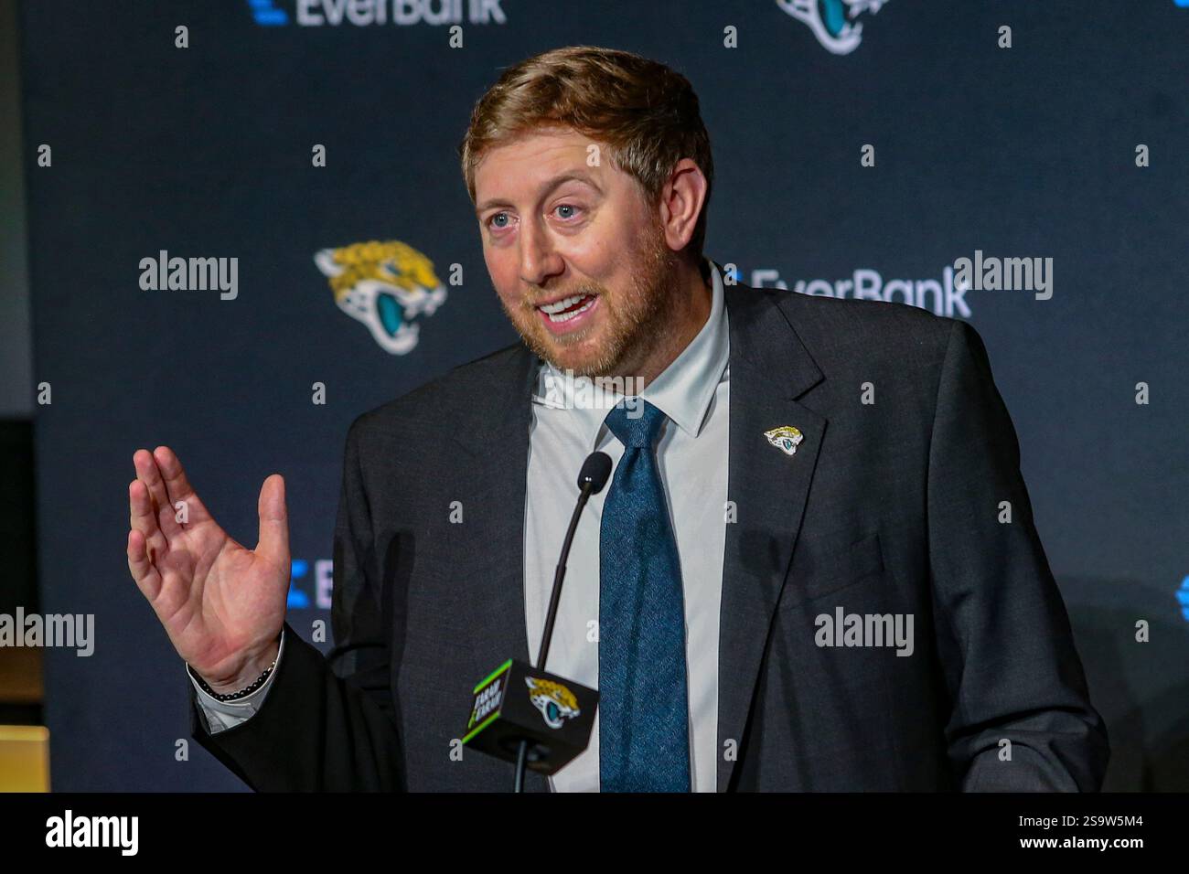 Jacksonville Jaguars new head coach - Jacksonville Jaguars New Head Coach Liam Coen Speaks With The Media During An Nfl Football News Conference In Jacksonville Fla Monday Jan 27 2025 Ap Photogary Mccullough 2S9W5M4 