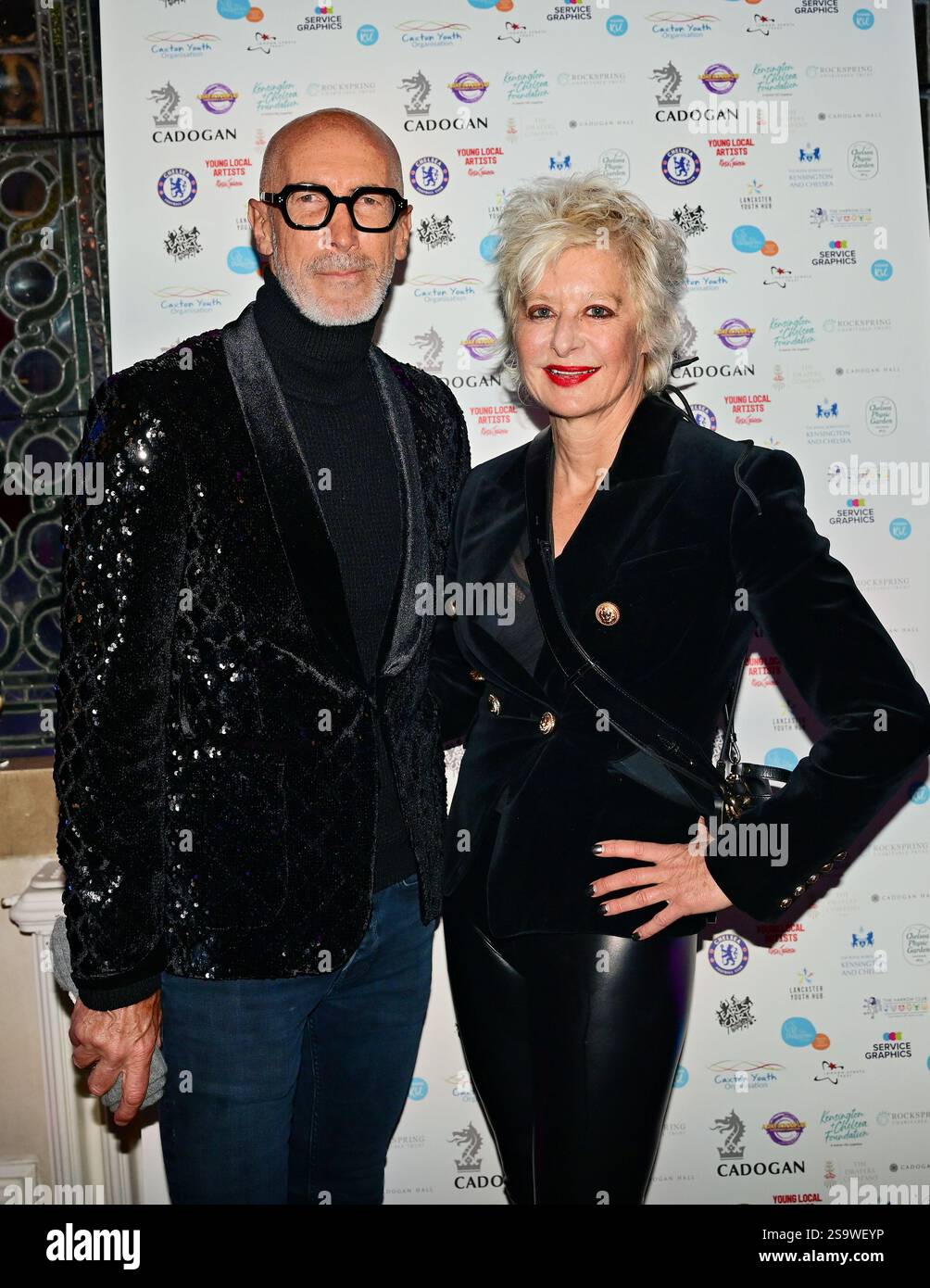 LONDON, UK. 26th Jan, 2025. Alison Jackson, Stefano Pasianot attends A Day in Your Life Awards held by 'Day in Your Life' is a community-minded project at Cadogan Hall, in London, England. (Photo by 李世惠/See Li/Picture Capital) Credit: See Li/Picture Capital/Alamy Live News Stock Photo