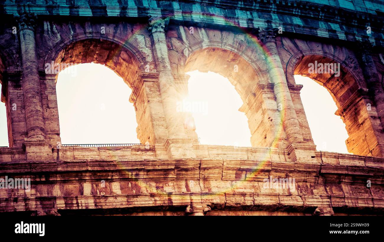 Structure Rome Italy Architecture and arches of the Colosseum in Rome, Italy Stock Photo - Alamy