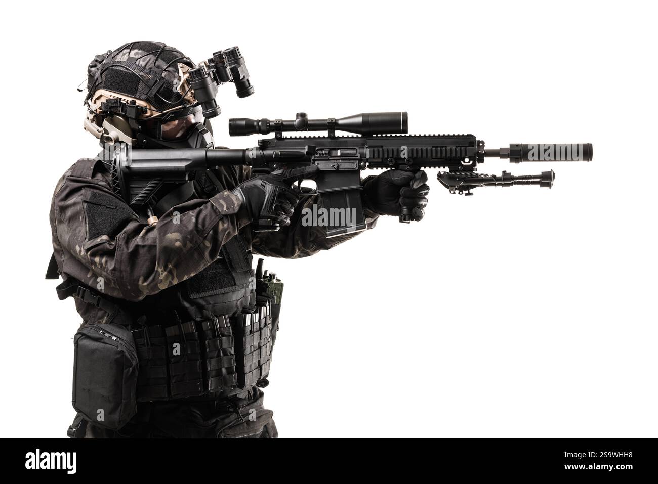 Holding a sniper rifle hi-res stock photography and images - Alamy