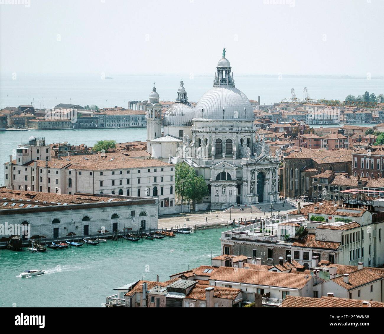 tunning aerial view of the Santa Maria della Salute in Venice, Italy ...
