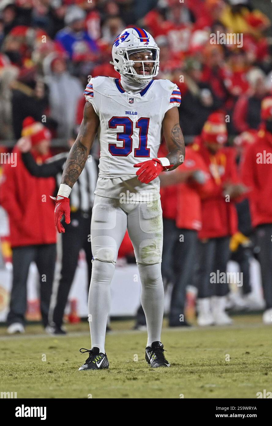 Buffalo Bills cornerback Rasul Douglas (31) gets set before a play ...