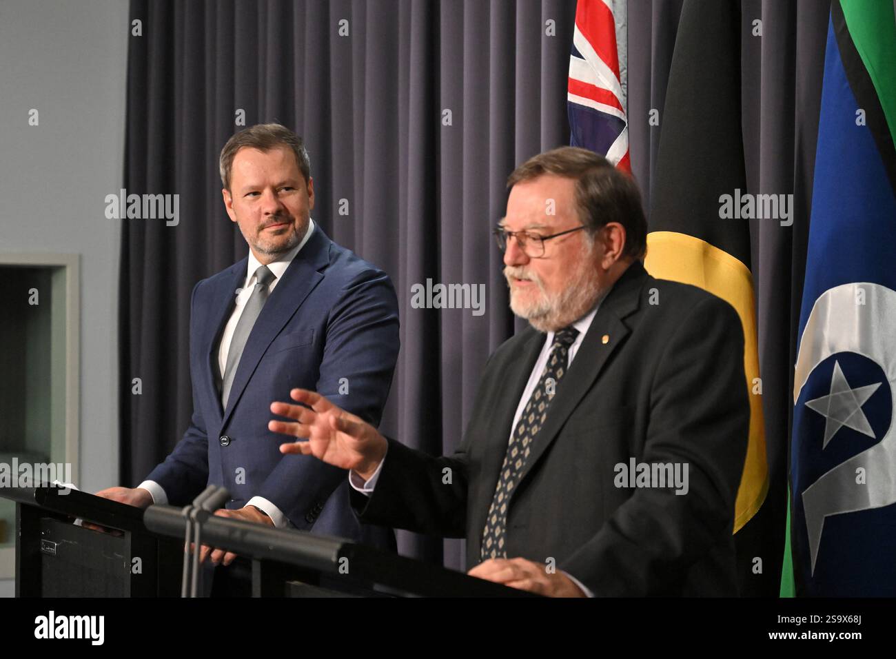 Minister for Industry Ed Husic and newly appointed Chief Scientist ...