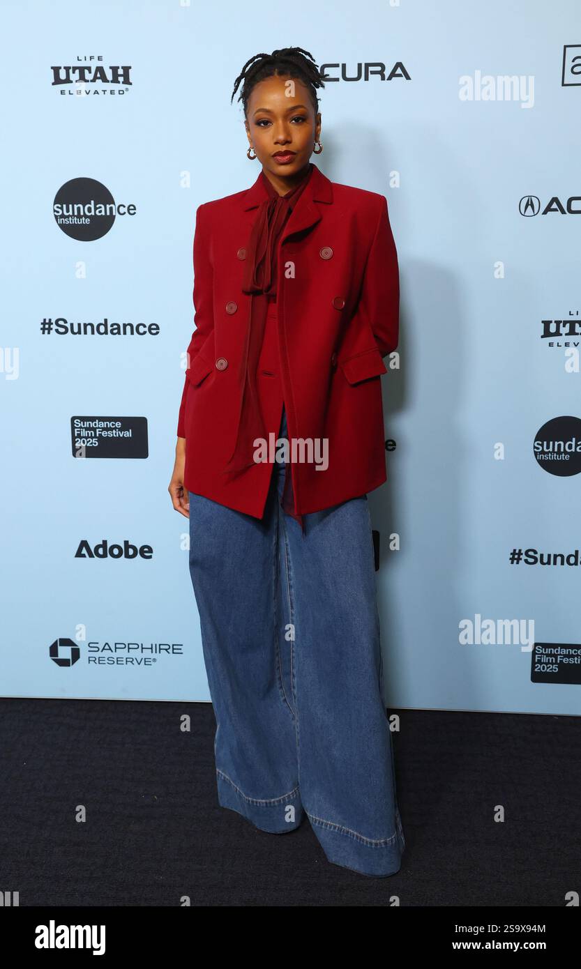 Alyah Chanelle Scott arriving to the “Hal and Harper” premiere during