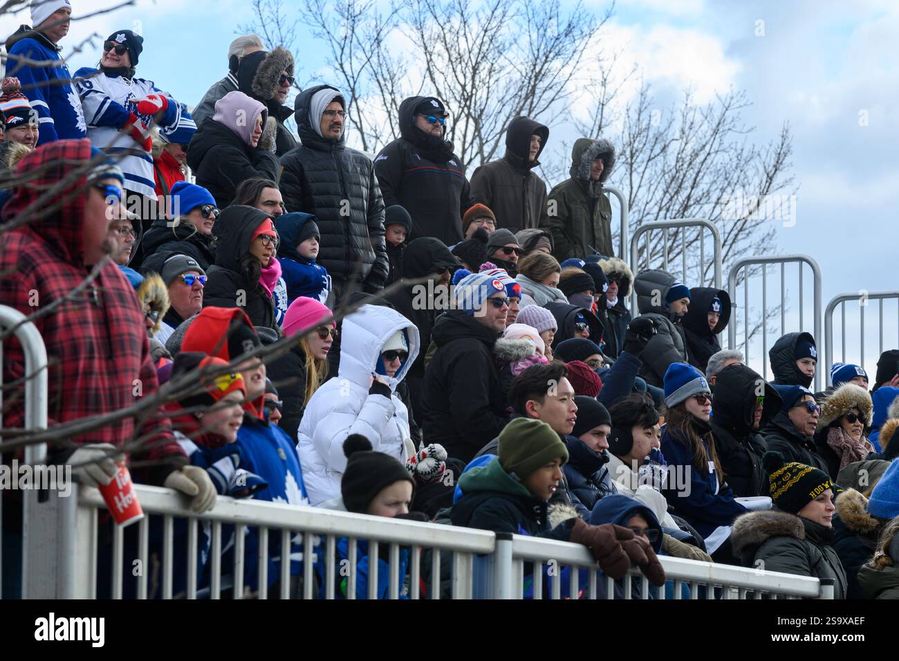 Toronto, ON, Canada – January 26, 2025: Toronto Maple Leafs fans watch ...
