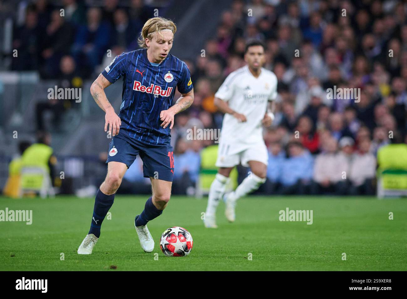 Madrid, Spain. 22nd Jan, 2025. FC Red Bull Salzburg's Mads Bidstrup ...