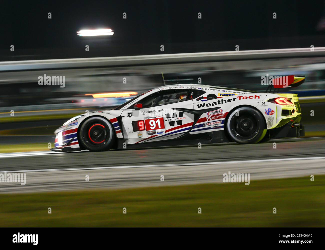 DAYTONA BEACH, FL - JANUARY 26: (91) GTD Pro Driver Ben Keating, Connor ...
