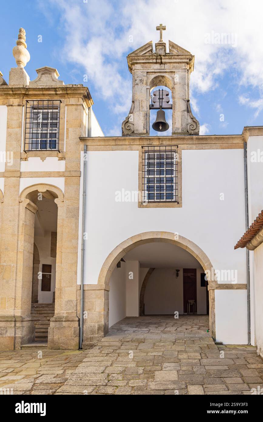 Portugal, Porto, Vila Nova de Gaia. Bell at the Convento de Corpus Christi in Vila Nova de Gaia. Stock Photo