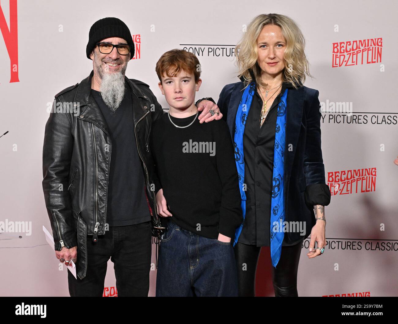 Hollywood, USA. 27th Jan, 2025. Scott Ian, Revel Young Ian and Pearl ...