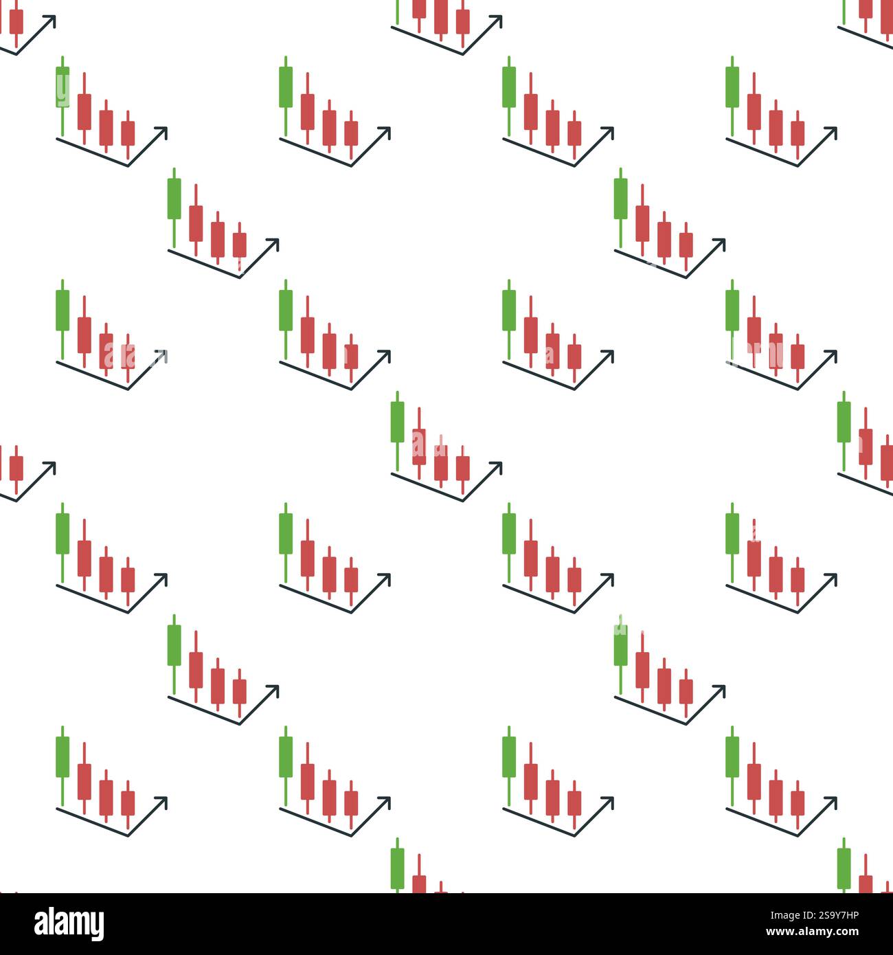 Candlestick Chart Element vector Margin Trading concept seamless ...