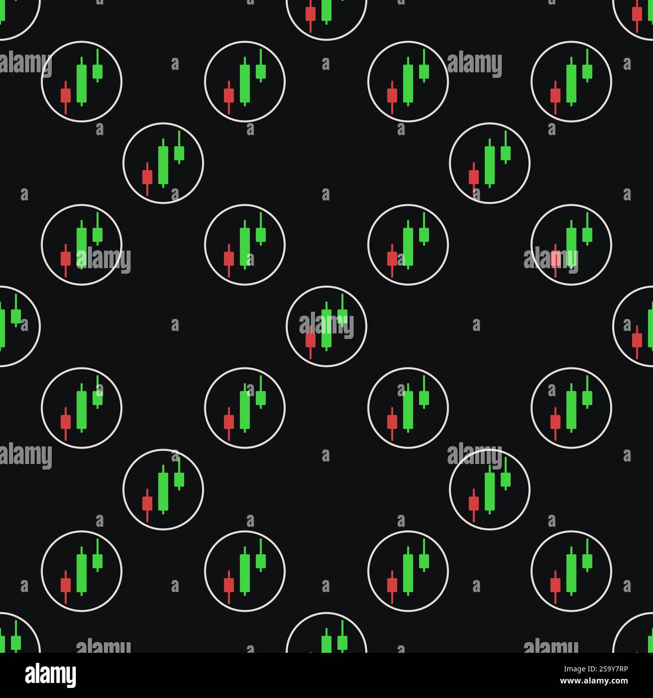 Circle with Candlestick Chart inside vector Analytics concept colored ...