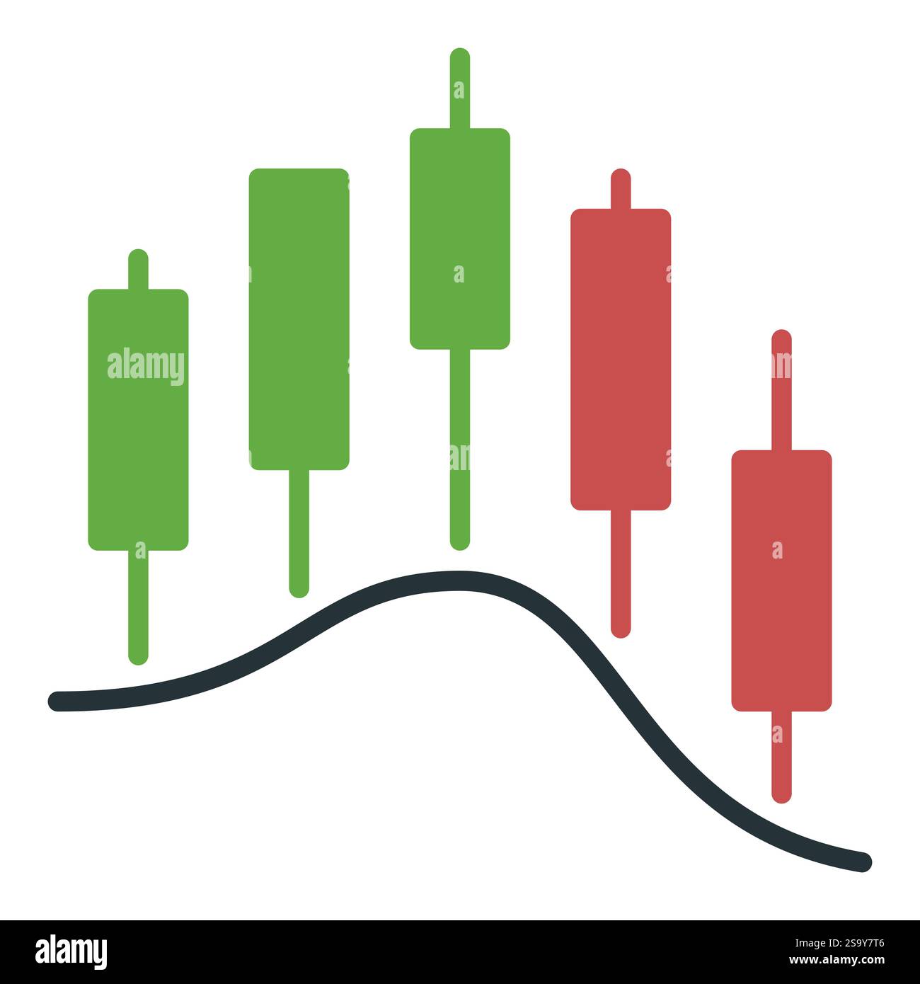 Technical Analysis Candlestick Chart vector Trading concept icon or ...