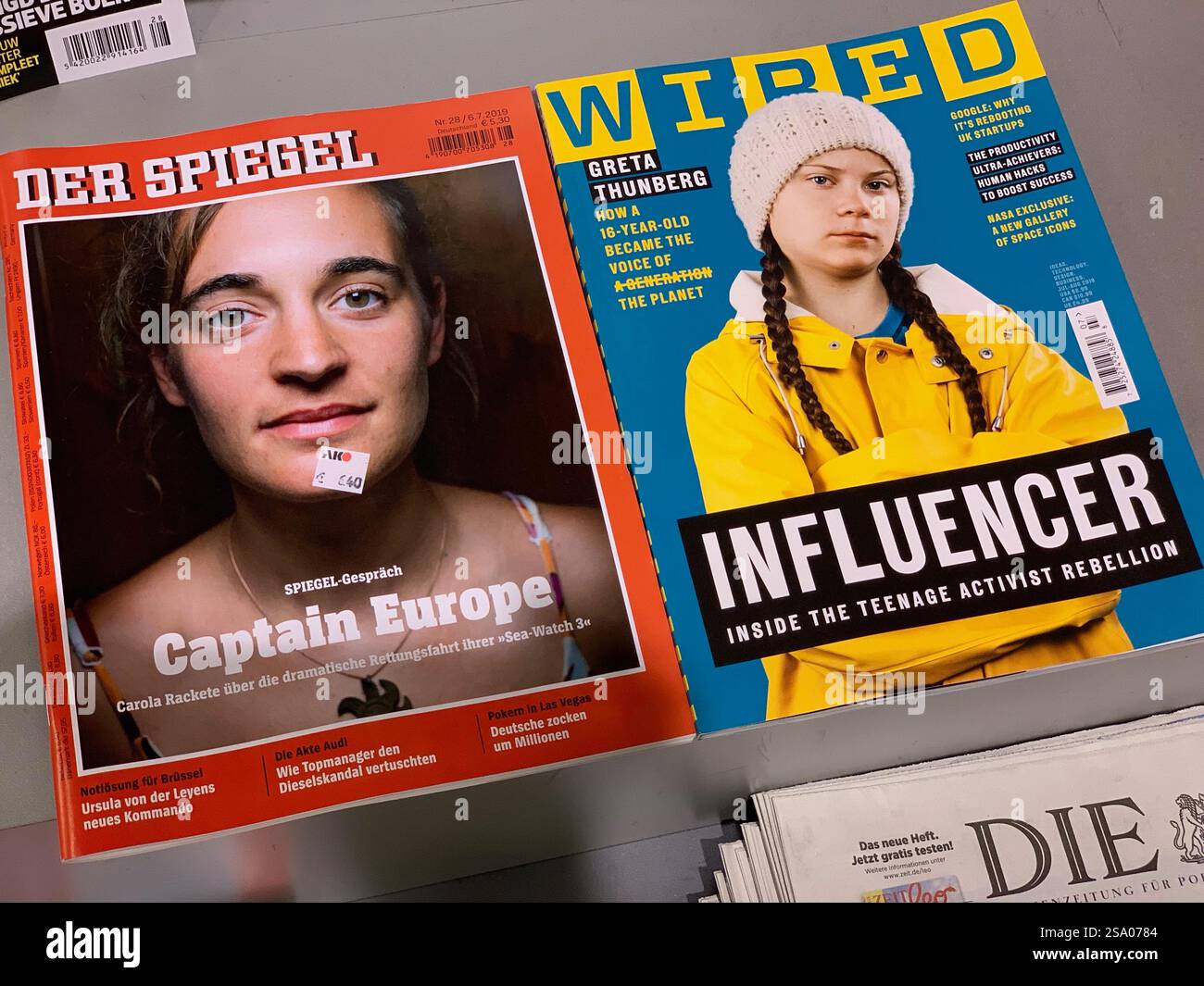 Environmental Activism on Magazine Covers Stock Photo