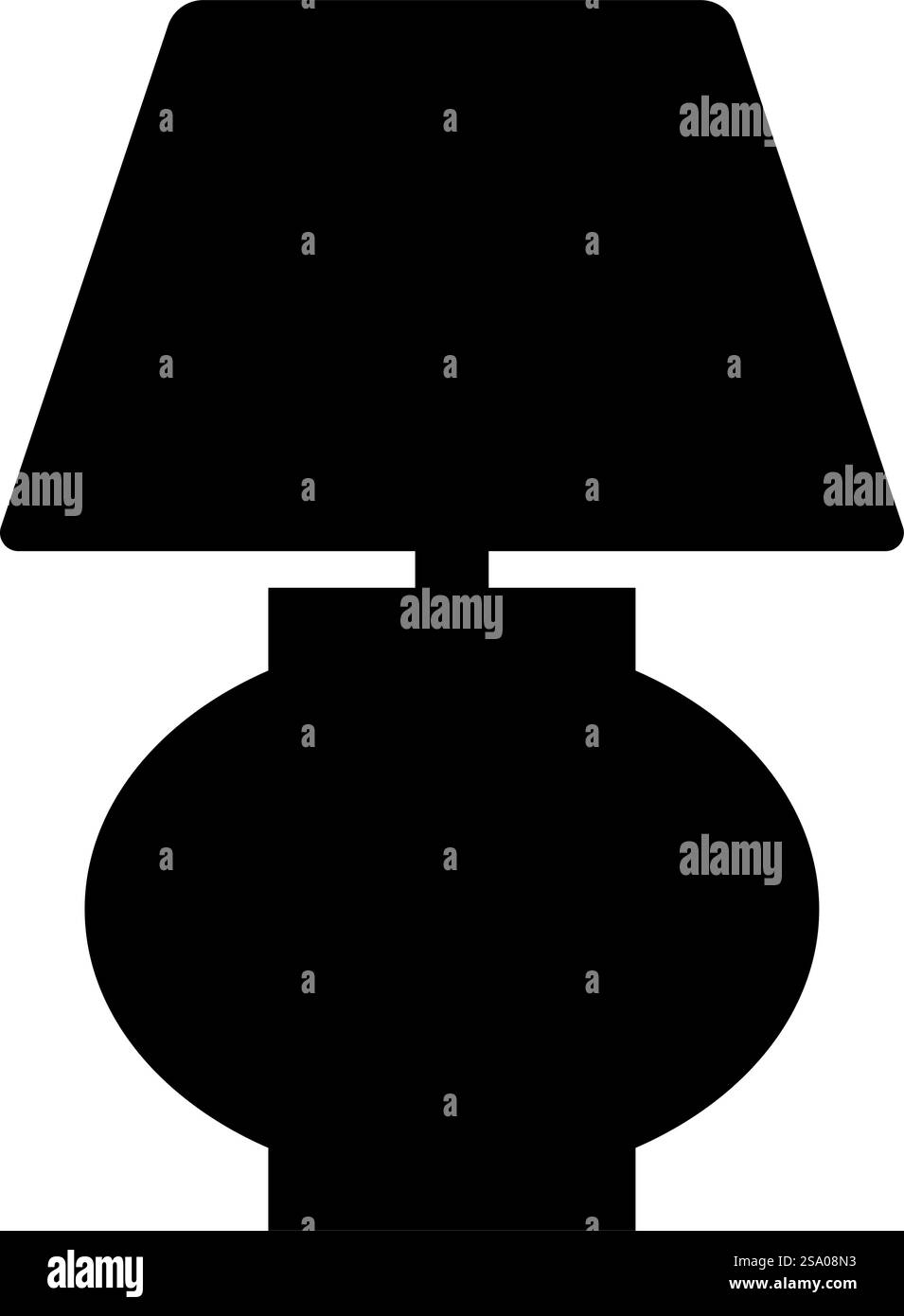 Desk lamp icon black color vector illustration image flat style simple ...
