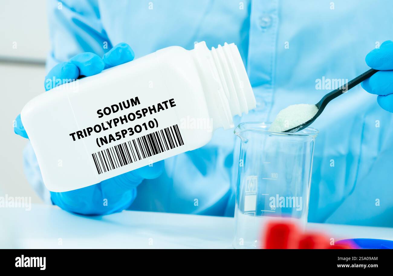 Sodium Tripolyphosphate (Na5P3O10) Used in detergents, water treatment ...