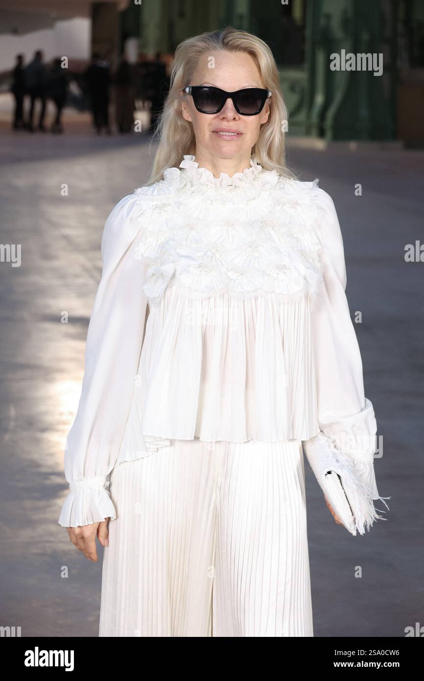 Pamela Anderson attends the Chanel Haute Couture SpringSummer 2025