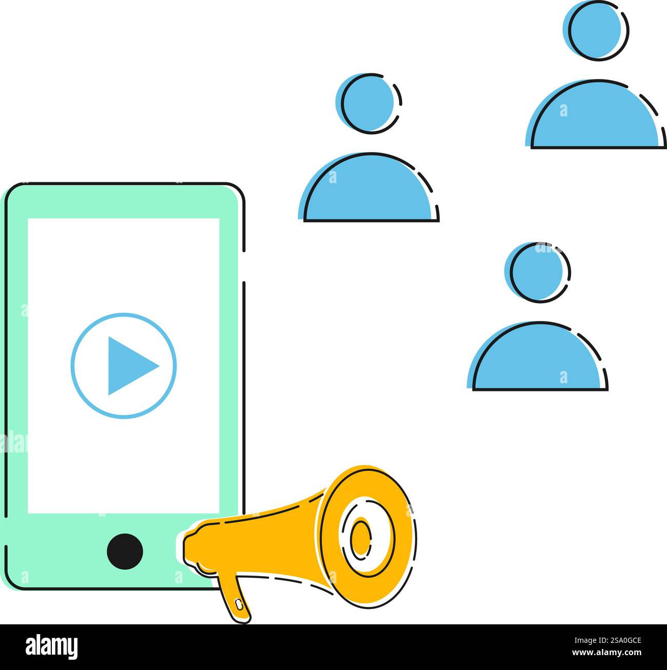Marketing Business icon flat design Stock Vector