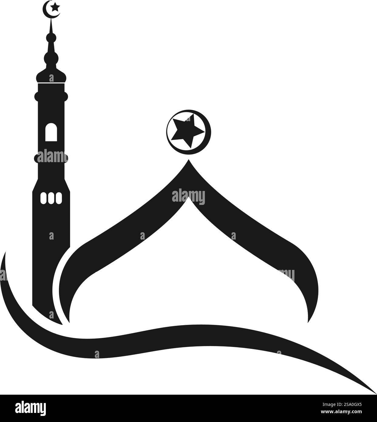 Mosque icon flat design vector Stock Vector Image & Art - Alamy