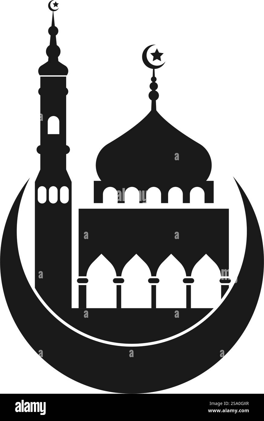 Mosque icon flat design vector Stock Vector Image & Art - Alamy