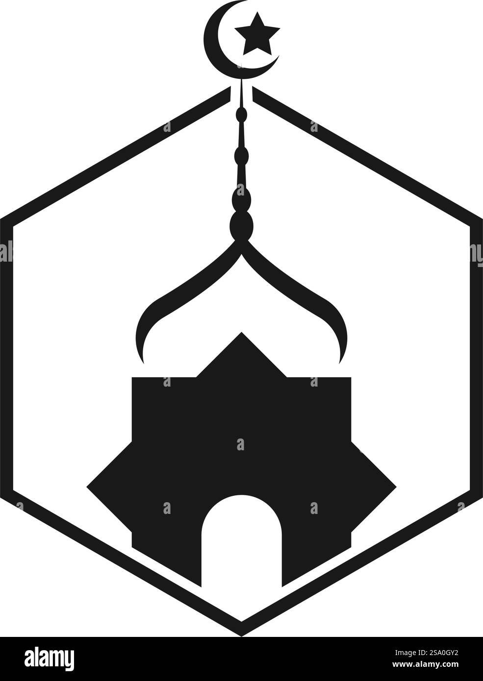 Mosque icon flat design vector Stock Vector Image & Art - Alamy