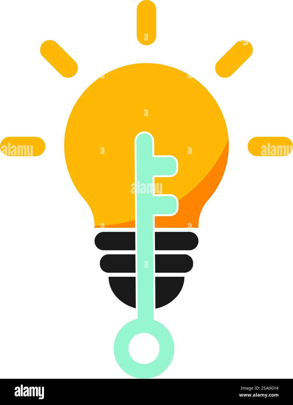 Idea icon flat design template Stock Vector