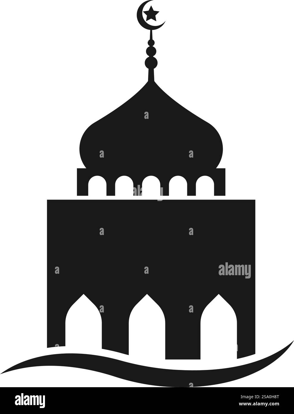 Mosque icon flat design vector Stock Vector Image & Art - Alamy