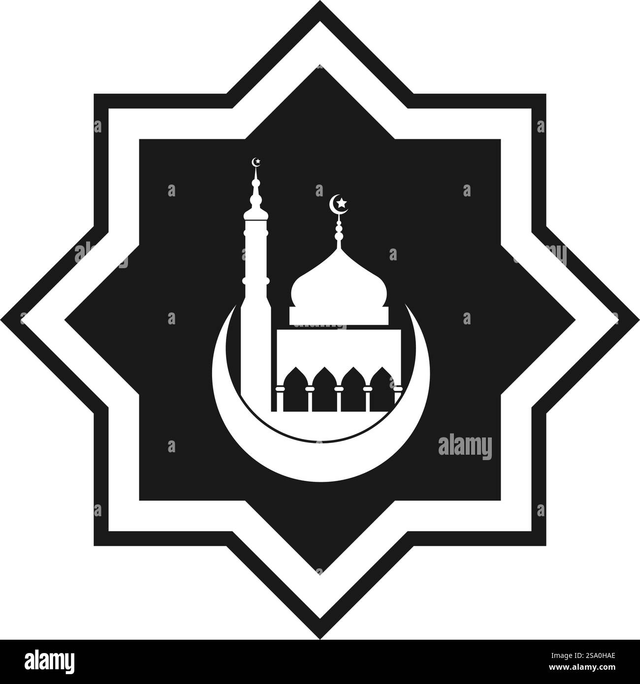Mosque icon flat design vector Stock Vector Image & Art - Alamy