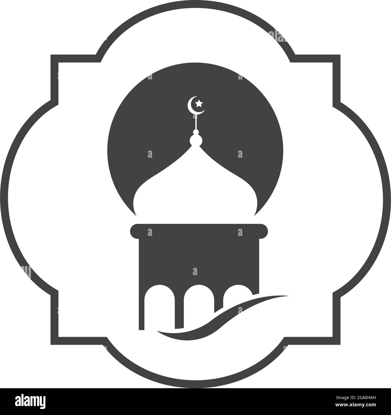 Mosque icon flat design vector Stock Vector Image & Art - Alamy