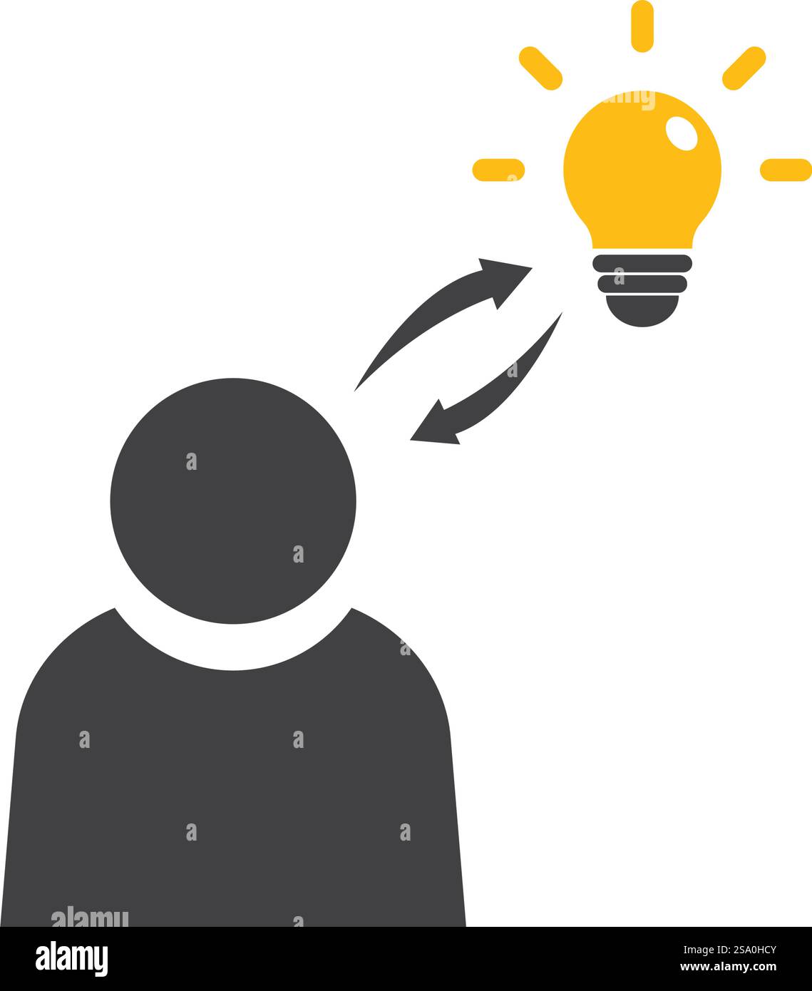 Idea icon flat design template Stock Vector