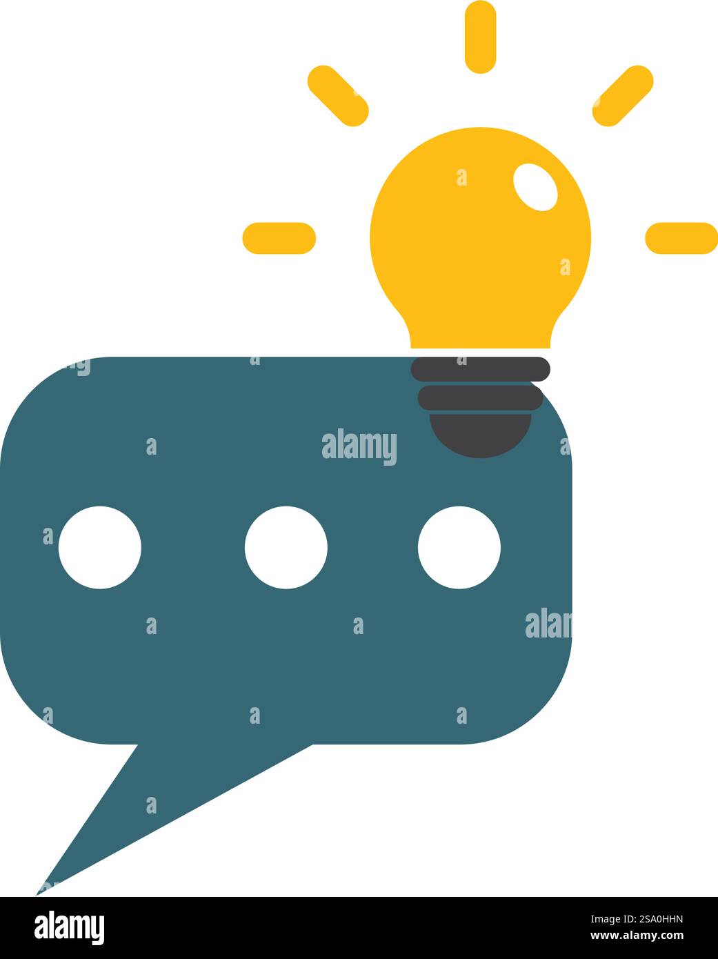 Idea icon flat design template Stock Vector