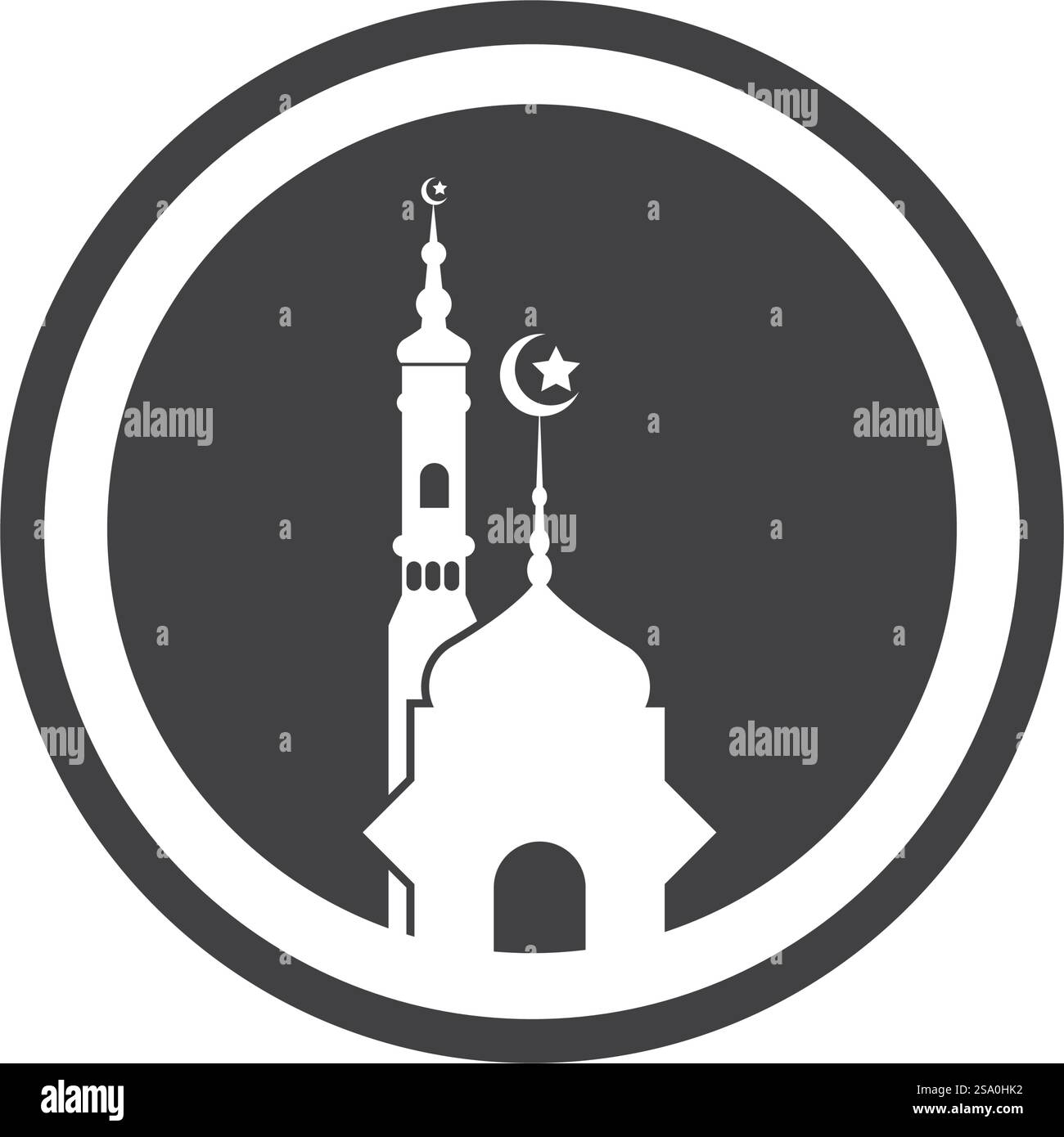 Mosque icon flat design vector Stock Vector Image & Art - Alamy