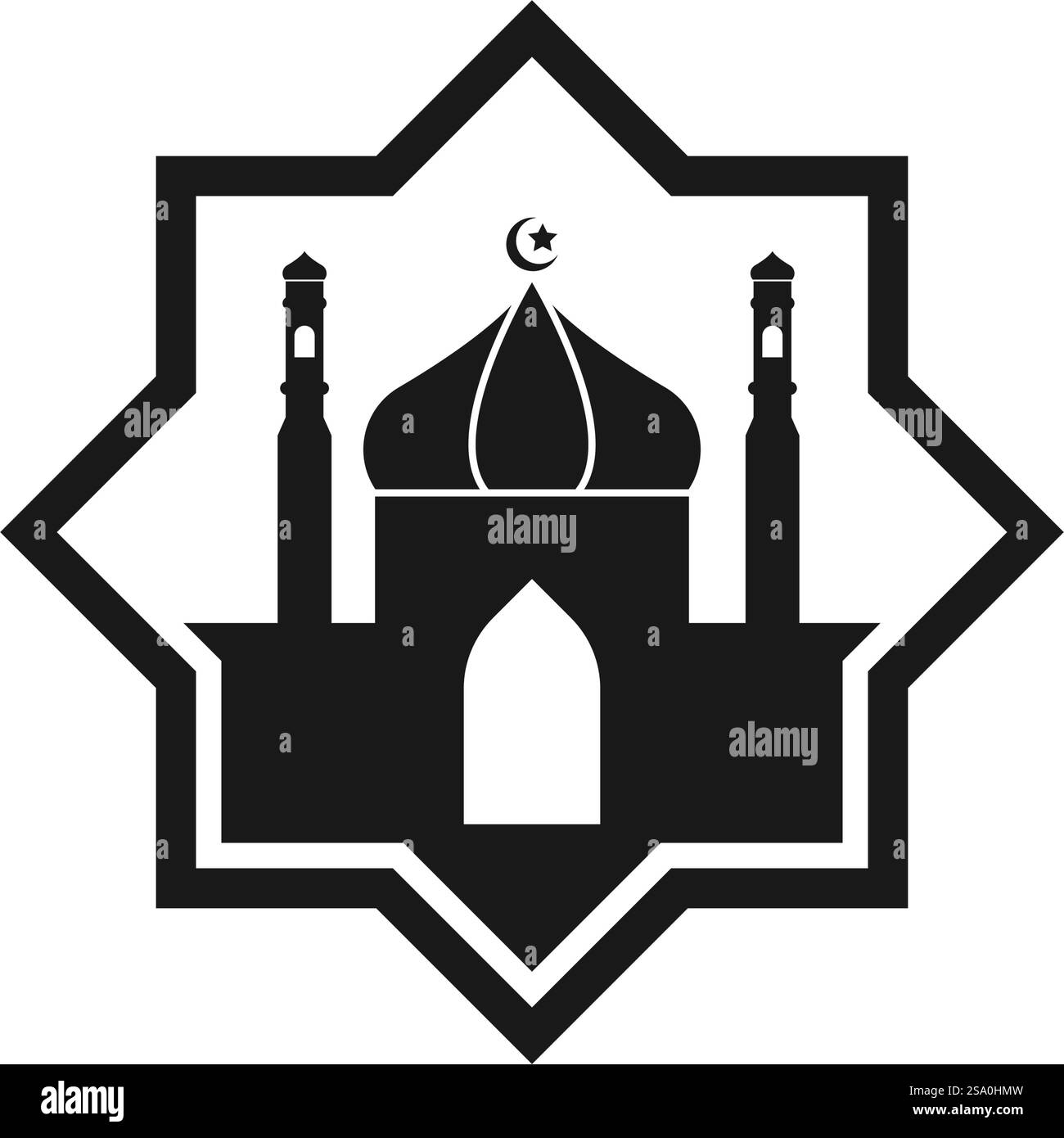 Mosque icon flat design vector Stock Vector Image & Art - Alamy