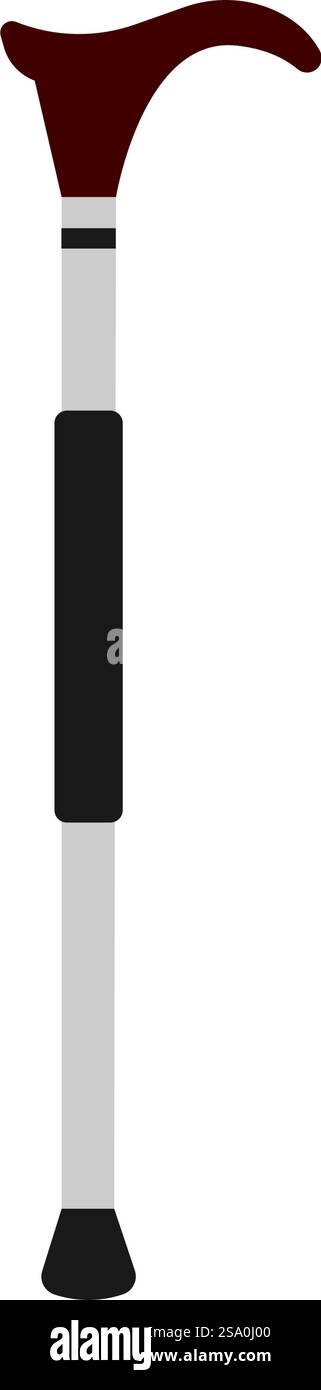 Cane disability icon medical tools and equipment flat design Stock ...