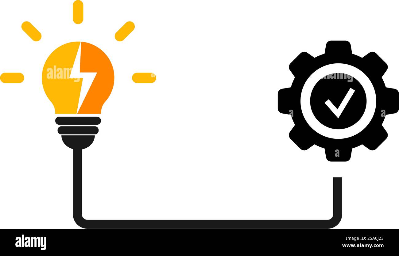 Idea icon flat design template Stock Vector