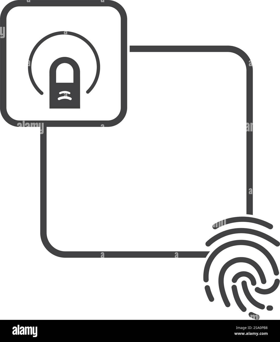 Fingerprint technology logo icon vector template Stock Vector Image ...