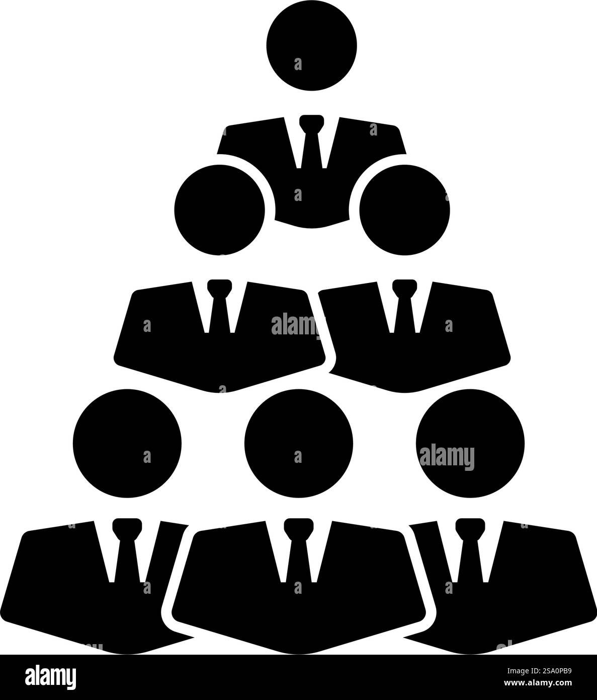 Businesspeople pyramid structure leadership hierarchy Stock Vector ...