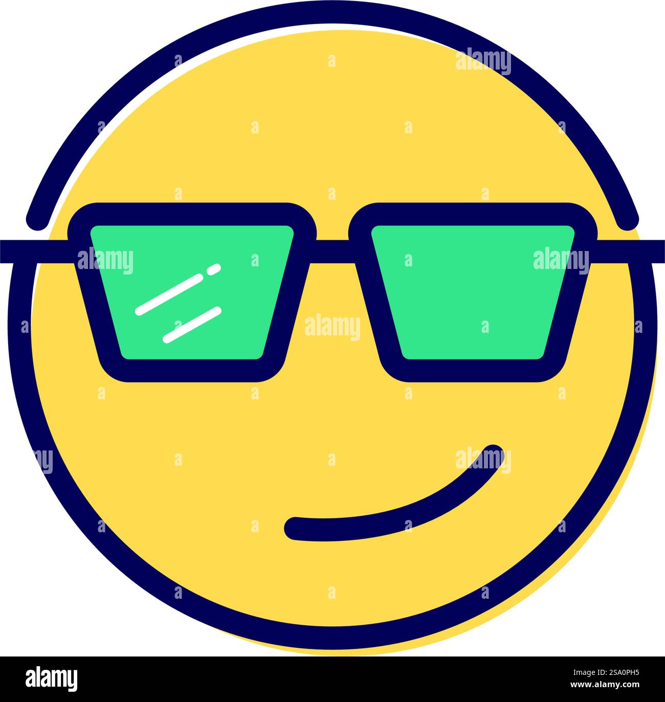 Emoticon icon new design editable stroke Stock Vector