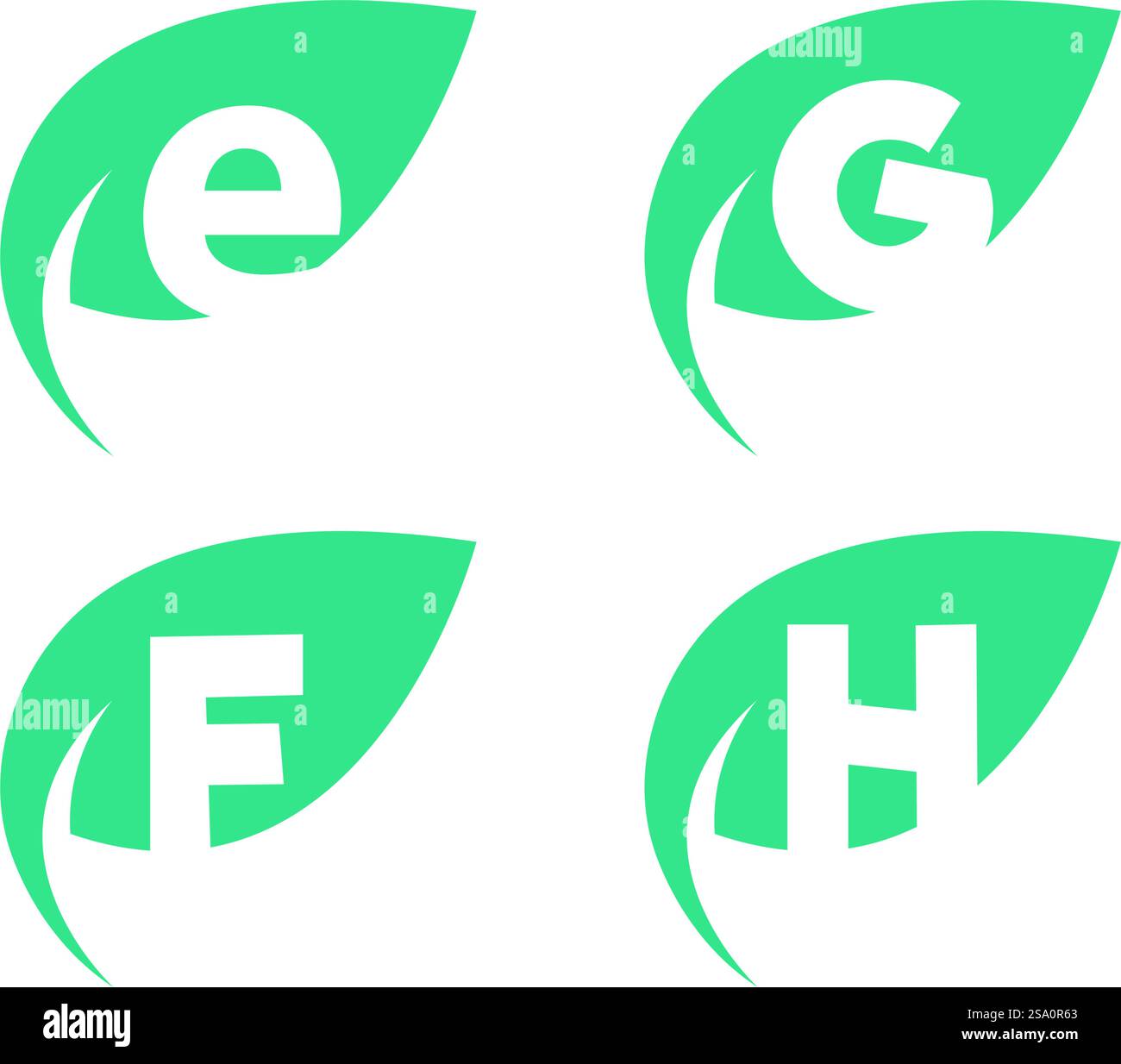 A Initial letter with green leaf logo vector flat design is a design ...