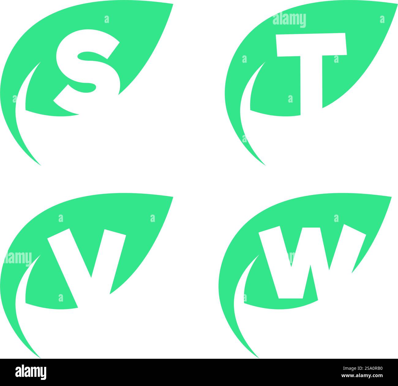 A Initial letter with green leaf logo vector flat design is a design ...