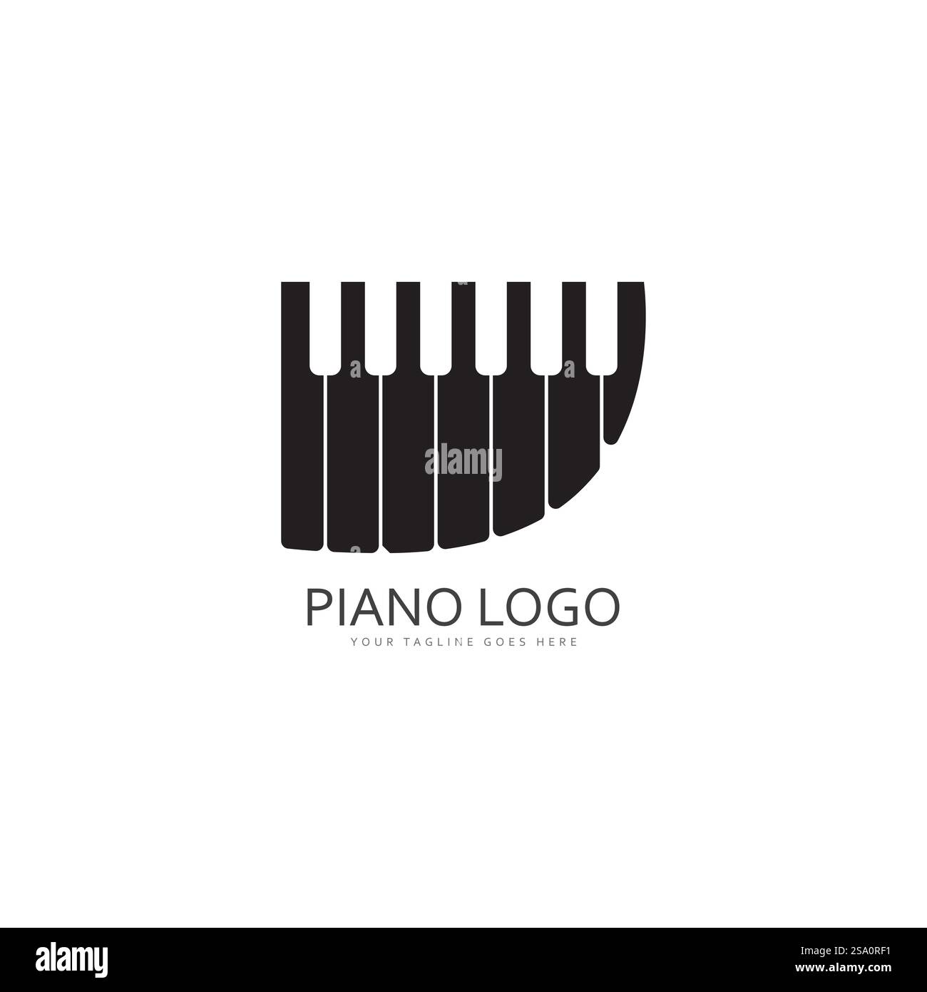 Piano keyboard logo design vector template Stock Vector Image & Art - Alamy