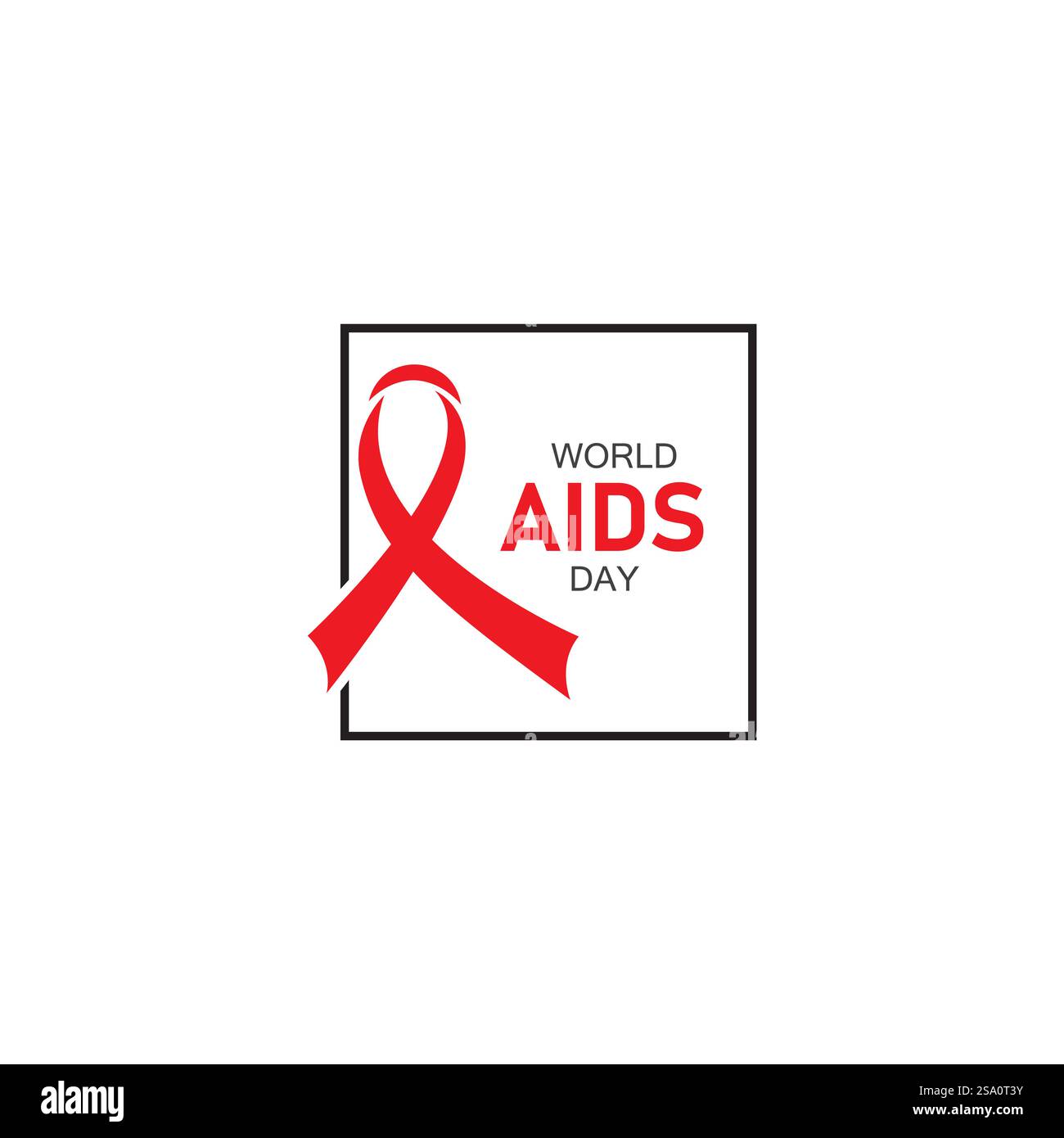 Aids awareness red ribbon silhouette hi-res stock photography and ...