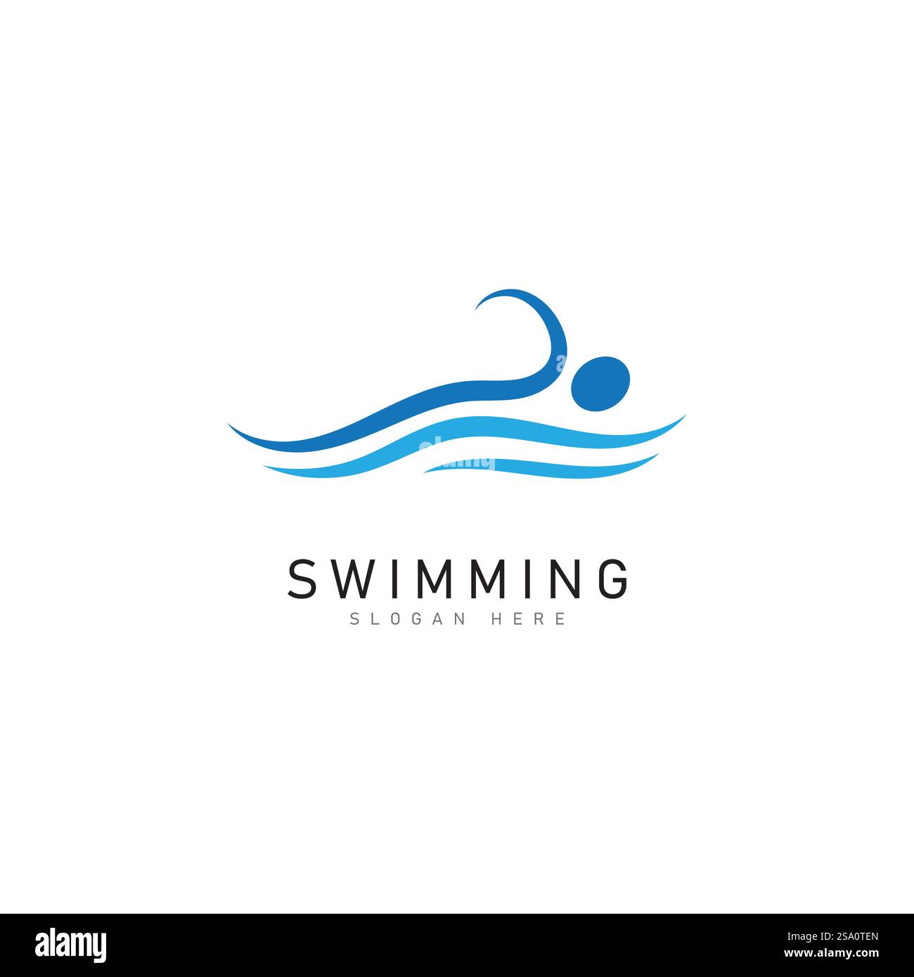 swimming logo vector illustration design template Stock Vector Image ...