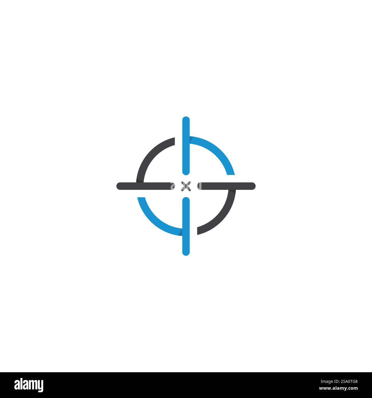 shooting target logo vector icon in simple design Stock Vector