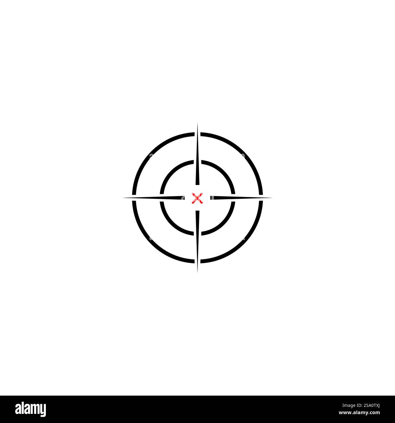 shooting target logo vector icon in simple design Stock Vector Image ...