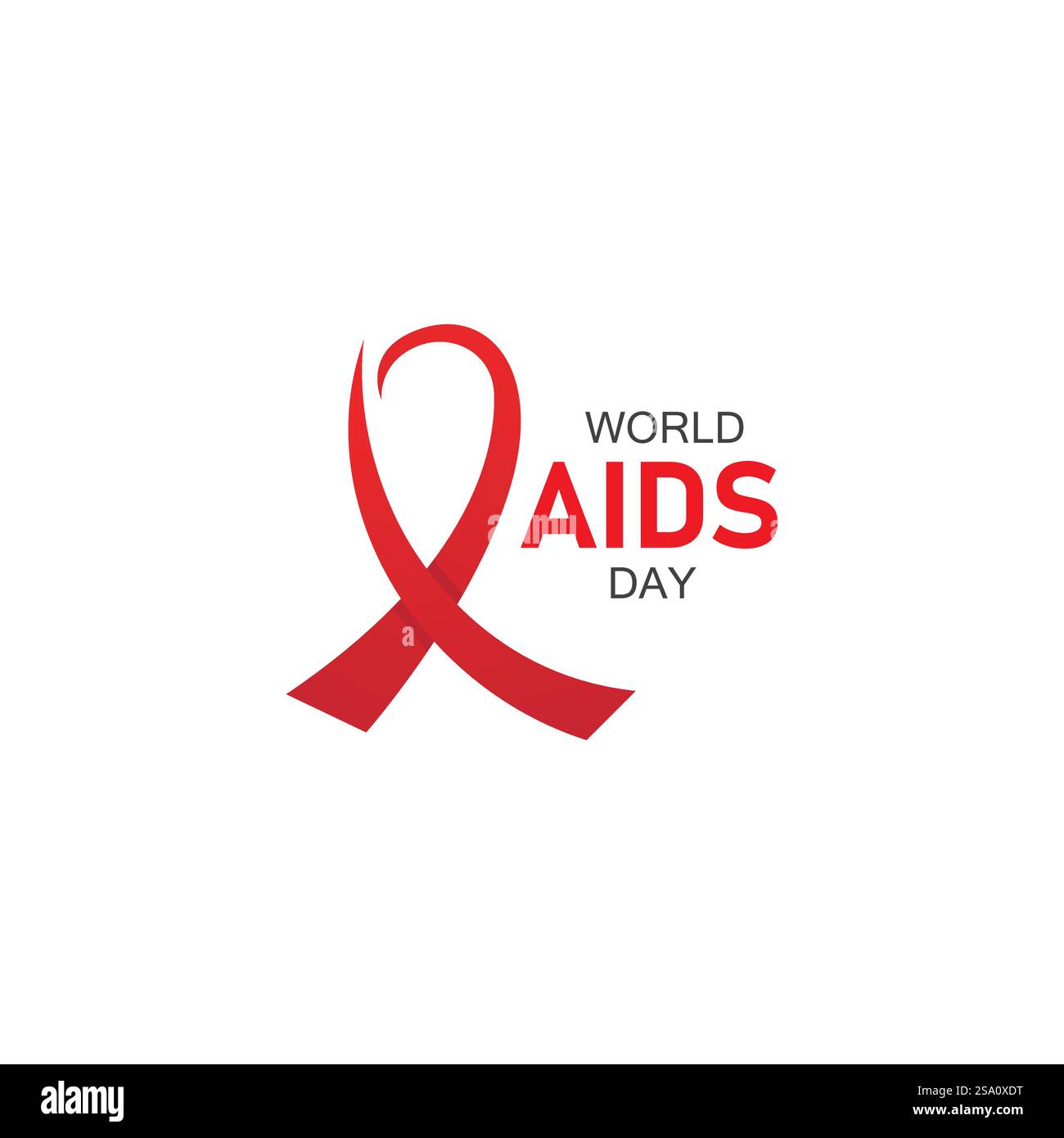 Aids awareness red ribbon silhouette hi-res stock photography and ...