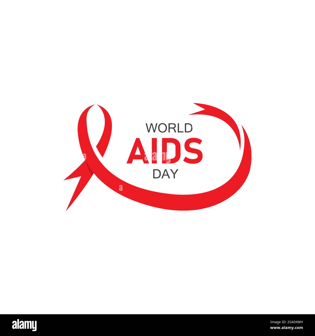 Aids awareness red ribbon silhouette hi-res stock photography and ...