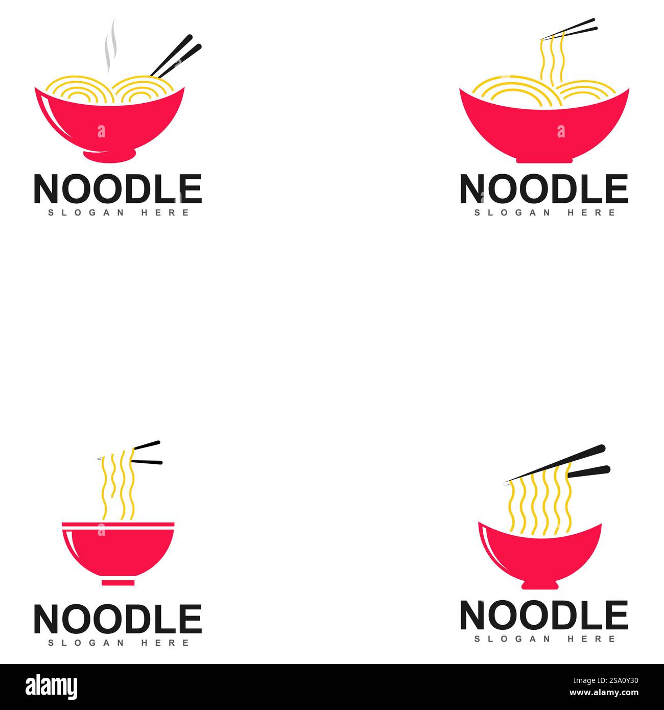 chinese noodle logo design icon template. japanese ramen vector ...