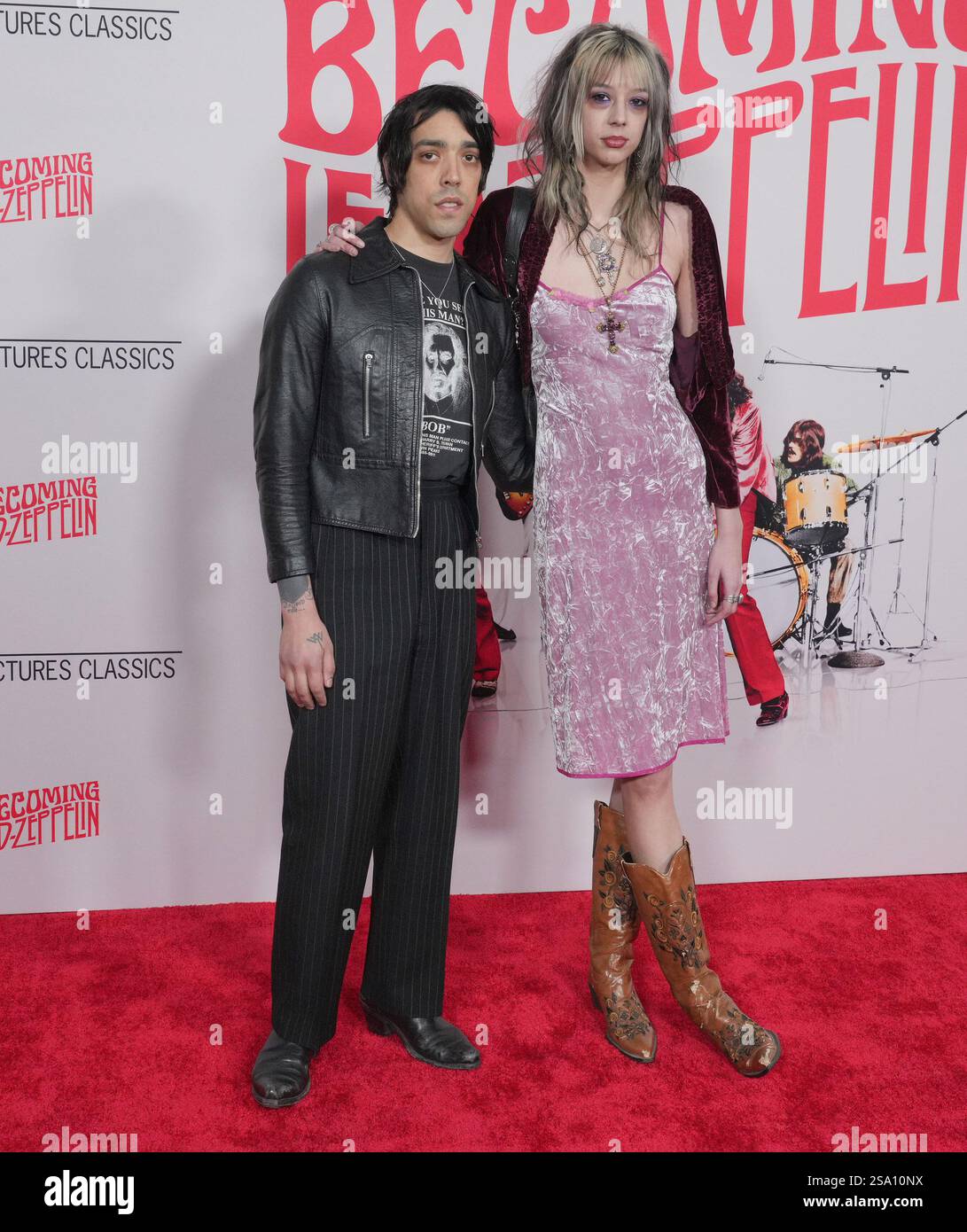 Los Angeles, USA. 27th Jan, 2025. (L-R) Gilbert Trejo and Arrow de Wilde at the BECOMING LED